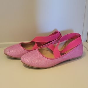 Fabkids Pink Glitter Ballet Dress Shoes